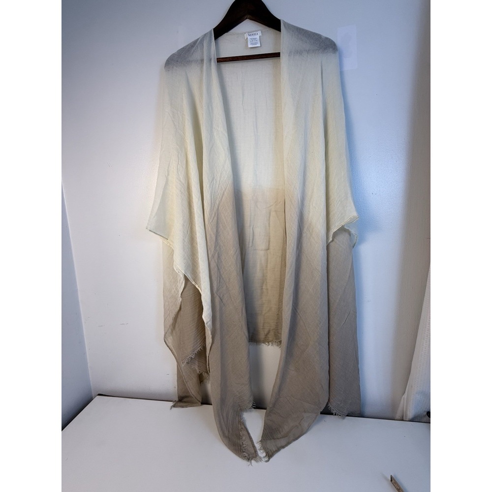 Mersea Ombre Ruana Kimono Wrap Shawl Cover Up Coastal Resort Travel One Size
